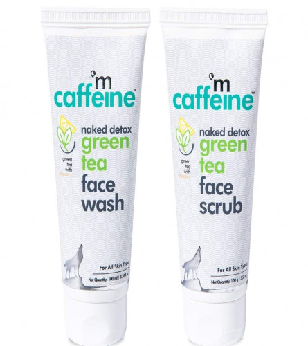 mCaffeine Quick Green Tea Face Scrub 100 gm (Pack of 2) Fs