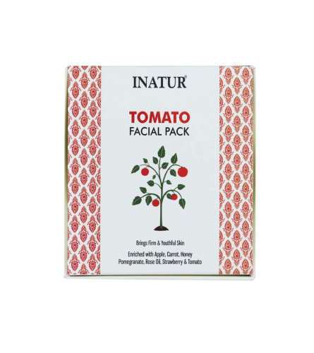 Inatur Tomato Home Facial Kit, Facial Pack (Cleanser, Exfoliator, Massage Cream, Face PacK), 80 gm
