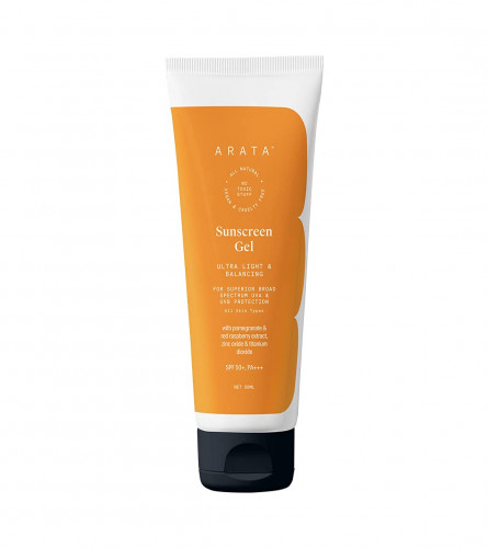Arata Sunscreen Gel, Ultra Light & Balancing, For Broad Spectrum UVA & UVB Protection (50 ML x 2 pack) free shipping