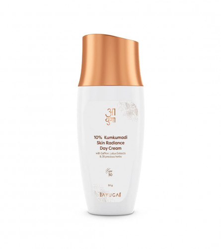 Ayuga 10% Kumkumadi Skin Radiance Day Cream - SPF 30 with Saffron & Lotus Extracts, 50 gm (pack 2) free shipping