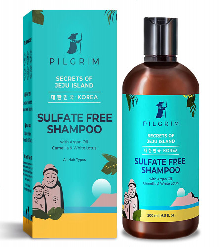Pilgrim Mild Sulphate Free Shampoo (Argan Oil) For Dry Frizzy Hair, 200 ml (free shipping)