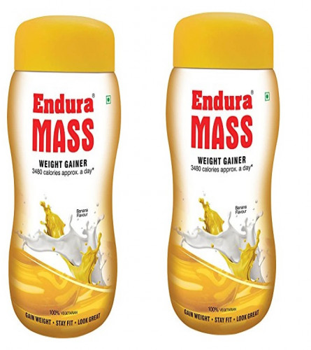 Endura Mass Weight Gainer powder Banana 500 g (Pack of 2)
