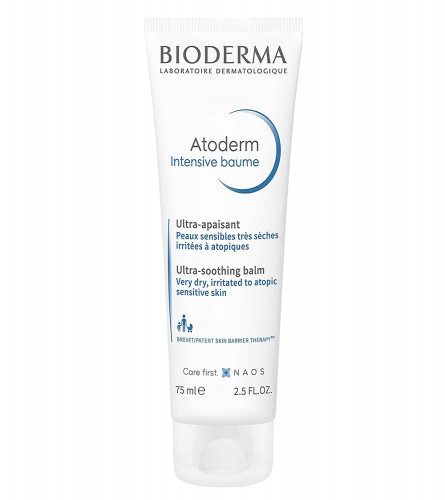 Bioderma Atoderm Intensive Ultra-Soothing Baume Moisturizer For Very Dry Sensitive To Atopic Skin, 200 Ml