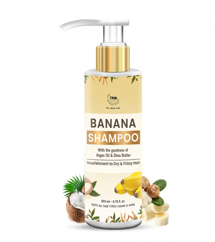 TNW Banana shampoo| For All Hair Types| 200 ml (pack of 2) free shipping