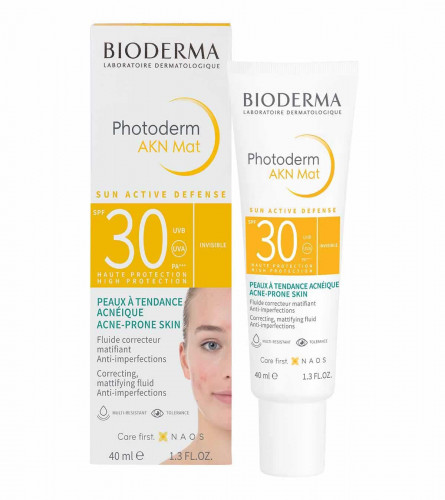 Bioderma Photoderm AKN Mat Fluid SPF 30 Matifying Anti-Blemish Sunscreen Cream 40 ml (Fs)