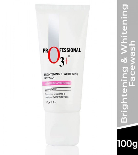 O3+ Brightening & Whitening Face Wash with Cucumber and Aloe Vera Extracts 100 ml (Fs)