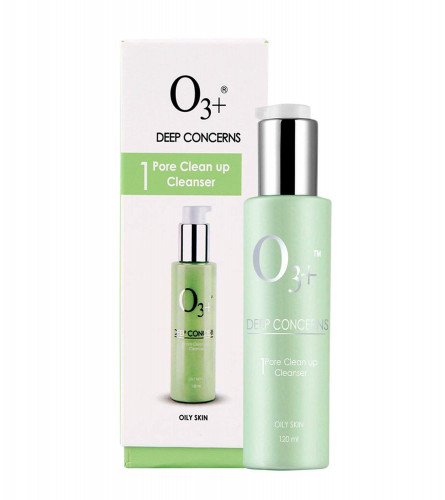 O3+ Pore Clean Up Face Wash Cleanser for Daily Cleansing & Oil Reduction Ideal for Normal to Dry Skin 120ml (Fs)