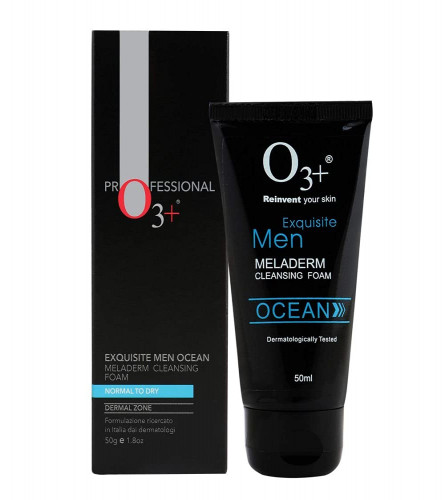O3+ Men Ocean Meladerm Skin Whitening Cleansing Foam 50ml (Pack of 2) Fs