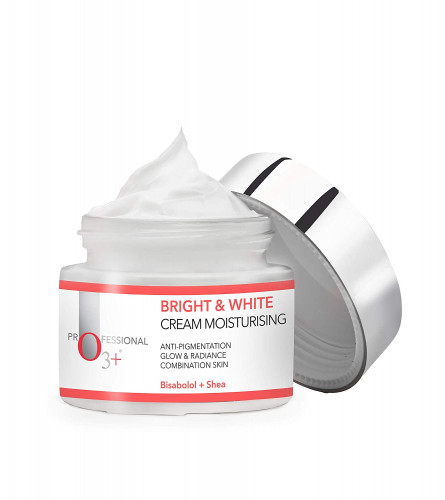 O3+ Bright & White Cream Moisturizing for Women & Men Bisabolol + Shea 50g (Fs)
