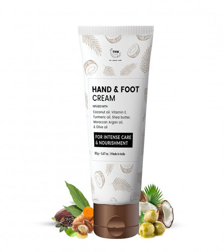 TNW Hand Foot Cream with Vitamin E, Shea Butter for Nourished, Moisturizated Hands & Feet |50 ml (pack 2) free shipping