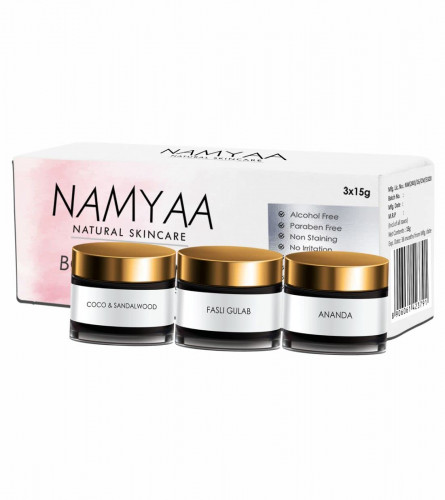Namyaa Solid Natural Body Perfume for Sensitive Areas Underarms, Inner Thigh, Knee and Bikini Area for Women 15gm (Pack of 3)