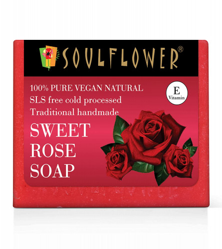 Soulflower Sweet Rose Soap – Handmade, 100% Pure, 150 gm (pack 2) free shipping