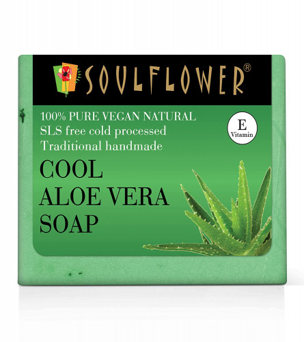 Soulflower Aloe Vera Soap – Handmade, 100% Pure, 150 gm (free shipping)