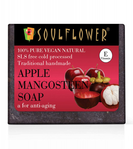 Soulflower Apple Mangosteen Soap – Handmade, 100% Pure, 150 gm x 2 pack (free shipping)