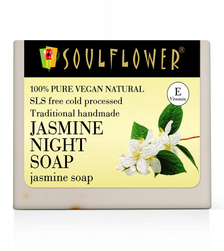 Soulflower Jasmine Handmade Soap | 100% Pure, 150 gm (free shipping)