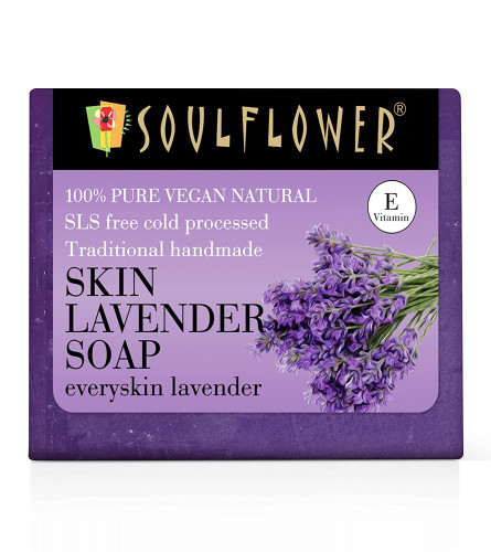 Soulflower Lavender Handmade Soap with real Lavender, 150 g x 2 (free shipping)