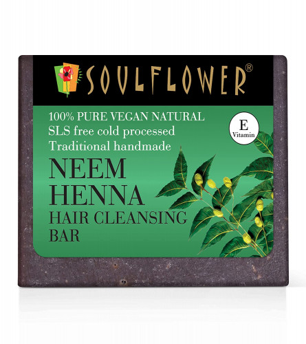 Soulflower Neem Henna Shampoo Bar Soap, 150 g (free shipping)