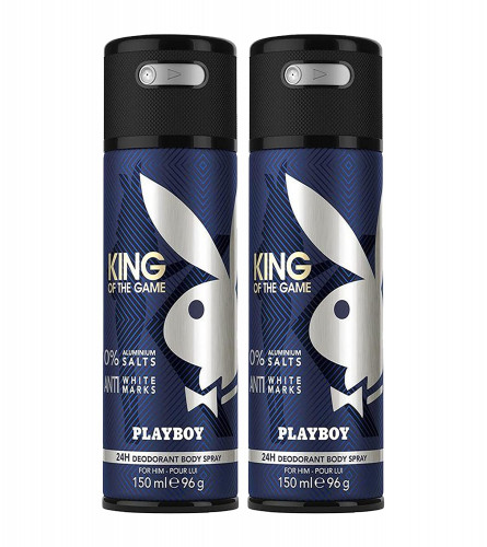 Playboy King M Deodorant Spray, 150 ml (Pack of 2) free shipping