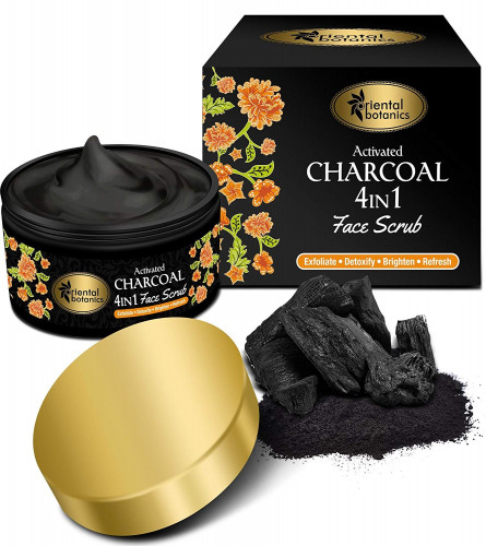 Oriental Botanics Activated Charcoal 4 In 1 Face Scrub, 100 g (pack of 2) free shipping