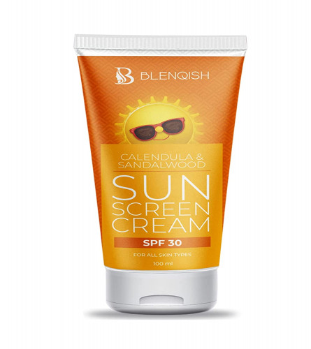 BLENQISH Mineral Based Natural Sunscreen Face Cream SPF 30 100 ml (Pack of 2) free ship