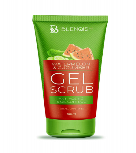 BLENQISH Watermelon Cucumber Face Scrub Anti Ageing Oil Control, 100 ml x 2 (free shipping)