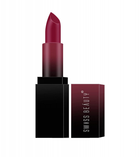 Swiss Beauty HD Matte Pigmented Smudge proof Lipstick |Bold Wine, 3.5 g (pack 2) free ship