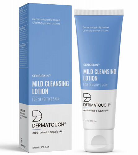 DERMATOUCH Mild Cleansing Lotion for Sensitive Skin Gentle Cleanser for Men & Women 100 ml (Pack of 2) Fs