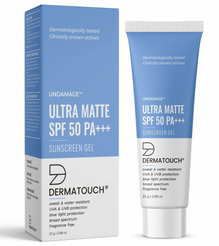 DERMATOUCH Undamage Ultra Matte Sunscreen Gel SPF 50 PA+++ 25 gm (Pack of 2) Fs
