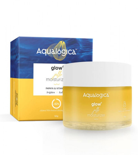 Aqualogica Glow+ JellO Illuminating Face Moisturizer with Vitamin C & Papaya  (50 g) free shipping