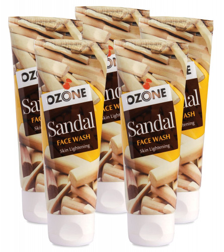 Ozone Ayurvedics Sandal Face Wash For Men & Women |60 ml (Pack of 5) free shipping