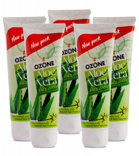 Ozone Aloe Vera Face Wash, 100 ml (Pack of 5) free shipping
