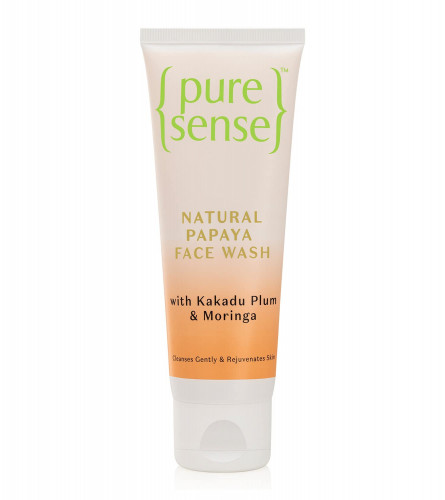 PureSense Natural Papaya Face Wash with Kakadu Plum & Moringa for Gentle Cleansing & Rejuvenates Skin | 100 gm (pack 2)