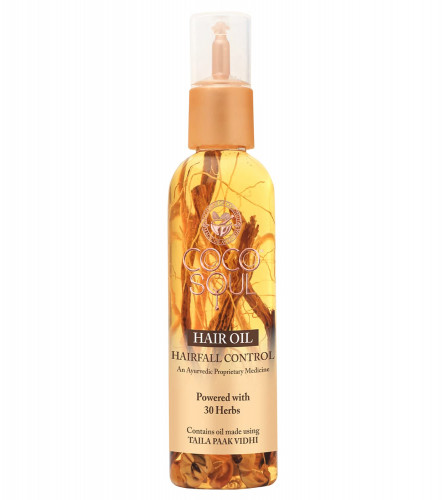 Coco Soul Hair Fall Control Ayurvedic Hair Oil with Bhringraj | 95 ml x pack 2 (free shipping)