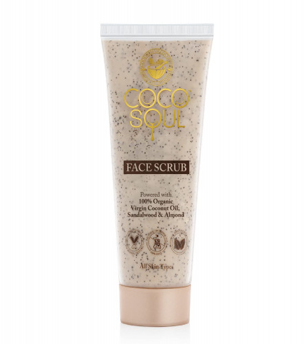 Coco Soul Face Scrub with Coconut | Sandalwood & Ayurveda | 100 gm (pack 2) free ship