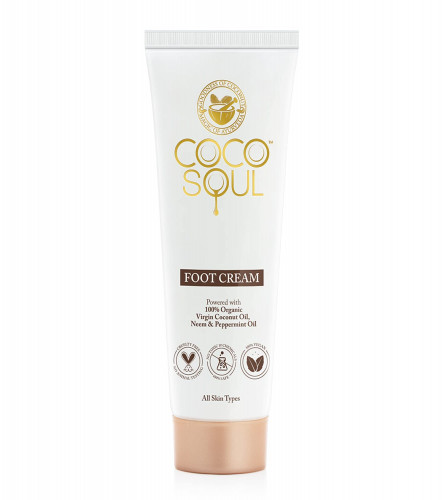 Coco Soul Foot Cream with Coconut, Neem & Ayurveda | 75 ml (pack of 4) free shipping
