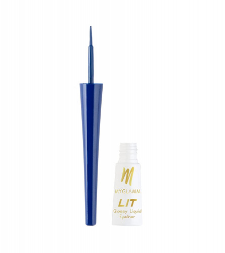 MyGlamm LIT Glossy Liquid Eyeliner-Blue Birthday