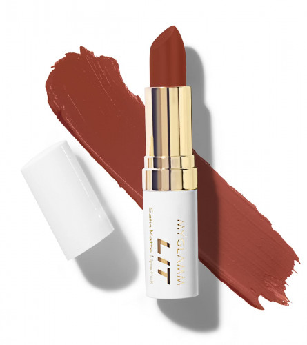 MyGlamm LIT Satin Matte Lipstick-F.R.I.E.N.D.S (Brown)-4.5 gm(pack of 2) 3D Satin Matte Finish | free shipping