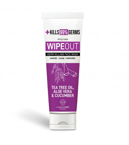 MyGlamm Wipeout Germ Killing Face Wash, 60 g (pack of 4) free shipping