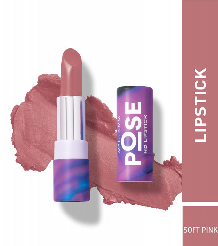 MyGlamm POSE HD Lipstick-Soft Pink (Pink)-4 gm | Matte Lipstick | free shipping