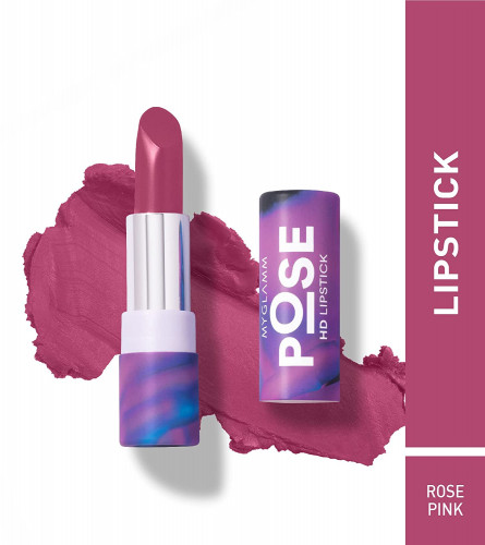 MyGlamm POSE HD Lipstick-Rose Pink (Pink)-4 gm | Matte Lipstick | free shipping