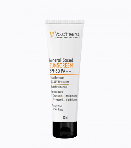 VOLAMENA WITH DEVICE Mineral based Sunscreen ultra matte 60 SPF++ 50 ml (Pack of 2)Fs