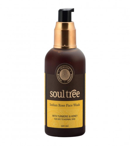 Soultree Turmeric And Indian Rose Face Wash, 120 Ml (free shipping)