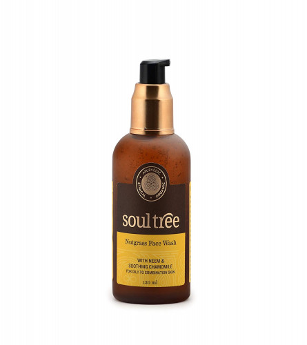 SoulTree Nutgrass Face Wash With Neem & Chamomile For Oily To Combination Skin, 120 ml (free shipping)