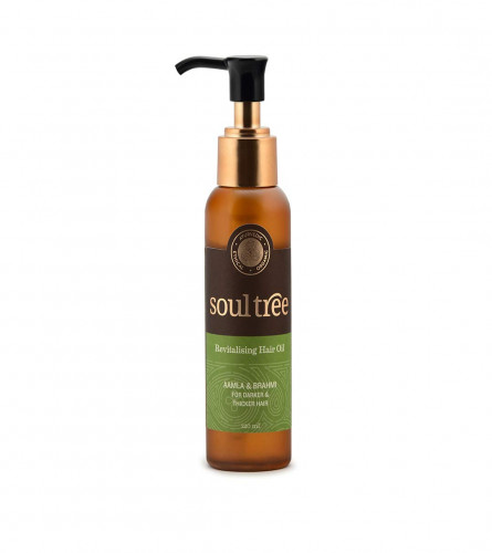 SoulTree Revitalising Hair Oil With Amla & Brahmi for thicker and darker hair, 120 ml (free shipping)