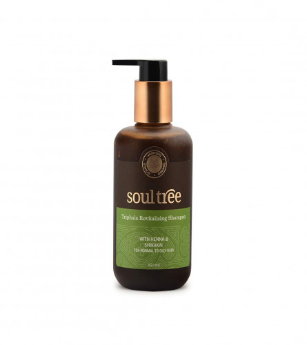 SoulTree Triphala Revitalising Shampoo with Henna and Shikakai, For Normal to Oily Hair, 250 ml (free shipping)