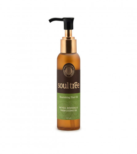 SoulTree Nourishing Hair Oil with Methika, Bhringraj & Virgin Coconut Hair Oil, 120 ml (free shipping)