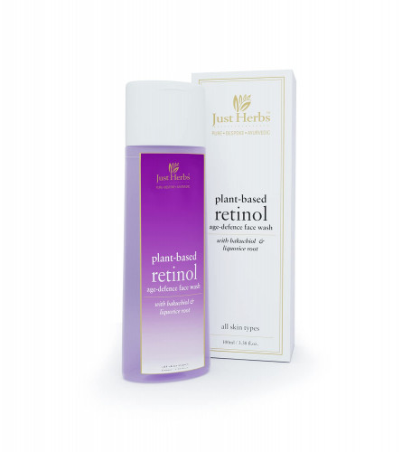 Just Herbs Plant-based Retinol Face Wash For Fine Lines ,Wrinkles & Dark Spots All Skin Types Men & Women - 100 ml