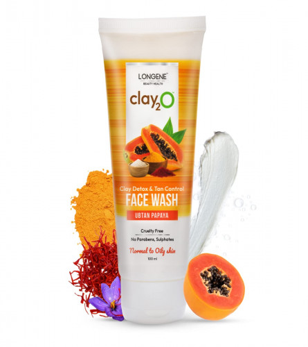 LONGENE Ubtan Papaya Face Wash for a Clear Glowing Skin | 100 ml (pack 2) free shipping