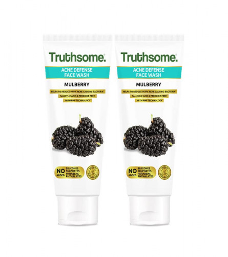 Truthsome Acne Defense Face Wash with Mulberry & Tea Tree Oil, 100 ml (pack of 2) free ship