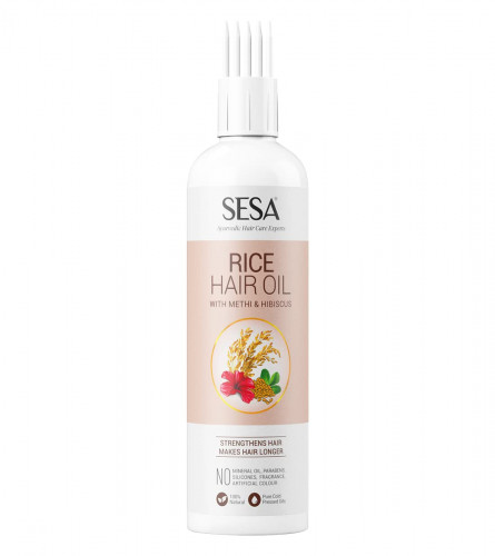 Sesa Rice Hair Oil with Methi & Hibiscus for Long & Strong Hair | 100% Natural | NO Mineral Oil - 200 ml | pack of 2